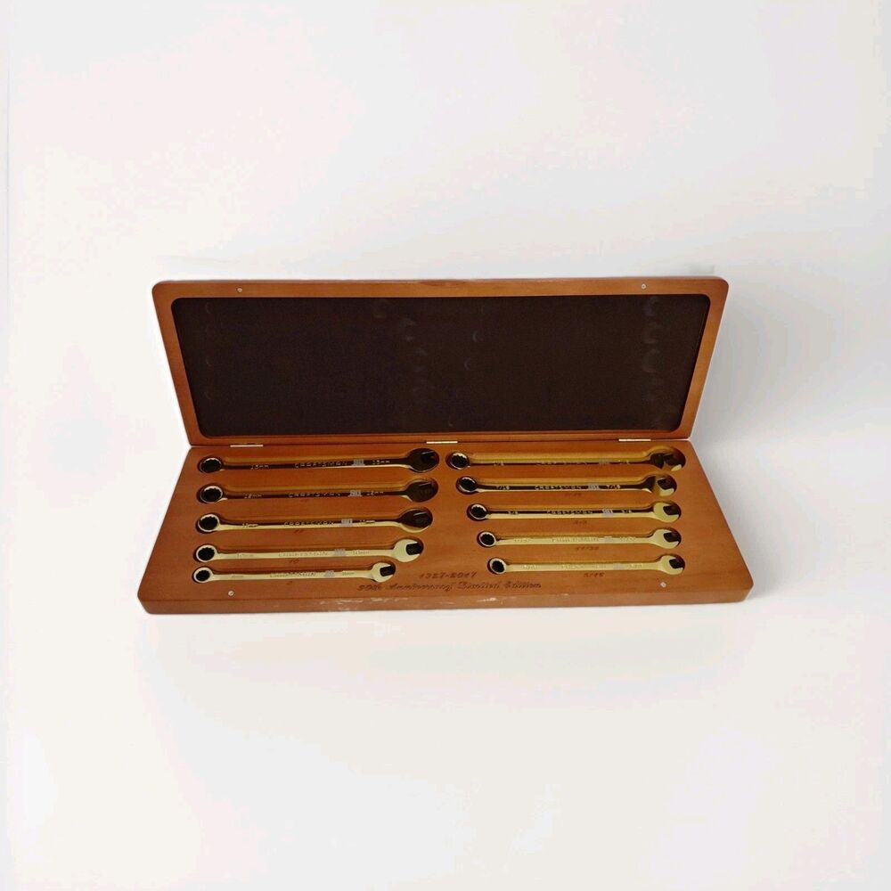 2017 CRAFTSMAN 22K GOLD PLATED 10pc COLLECTORS WRENCH SET LIMITED EDITION USA